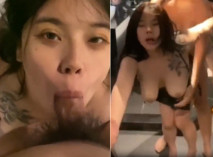 絕美紋身夜店女DJ反差婊遭金主爸爸玩弄巨乳各種蹂躪，口交乳交在鏡子前後入爆操